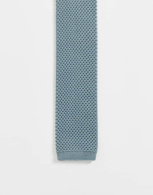 Noak knit tie in blue