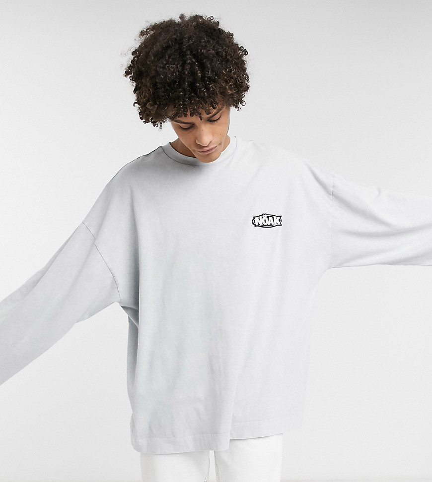 Noak – Långärmad t-shirt med gummilogga-Grå