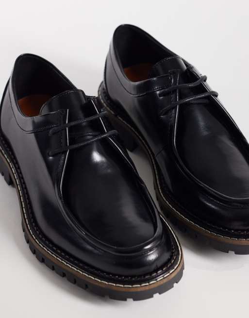 NOAK made in Portugal apron lace up shoes in black leather, 2 of 4