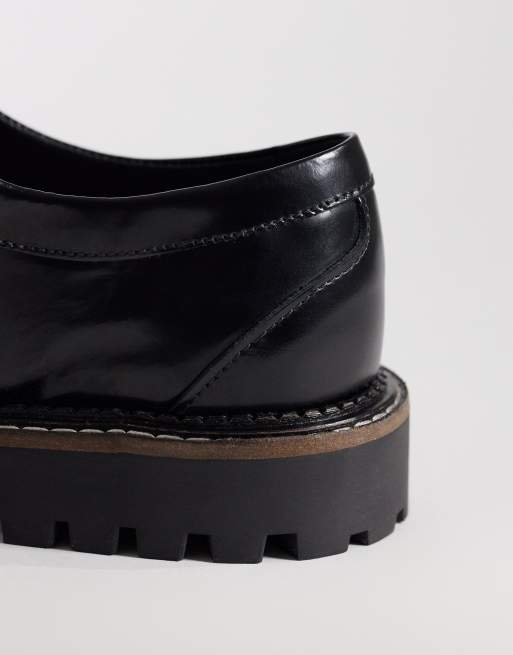 NOAK made in Portugal apron lace up shoes in black leather, 4 of 4