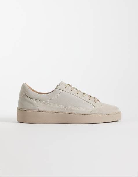 NOAK - Made In Portugal - Beige sneakers i ruskind med snøre og paneler - view 1