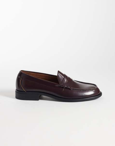 Noak – Made in Portugal – Brązowe skórzane loafersy penny - view 1