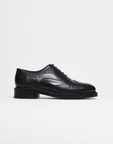 Noak made in Portugal brogue lace up shoes in black leather - view 1