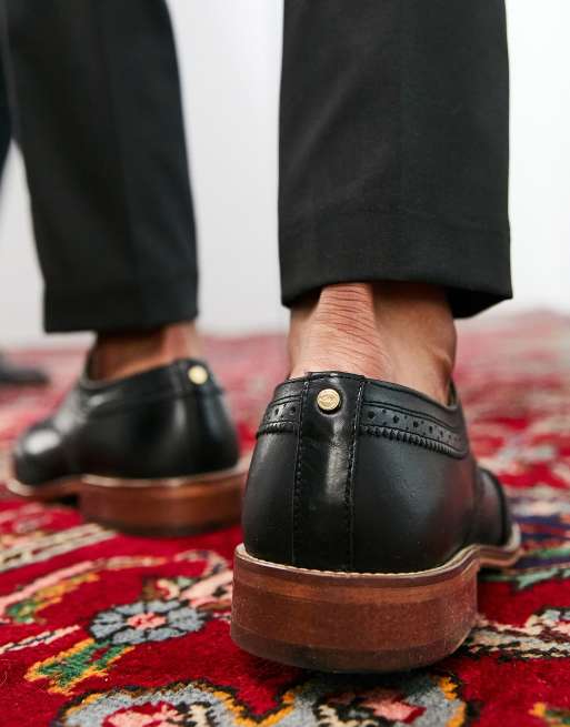 Noak made in Portugal brogue shoes in black leather | ASOS display picture 2