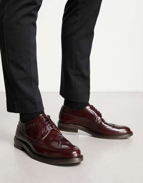 Noak - Made in Portugal - Broguesko med chunky sål i bordeaux læder - view 1