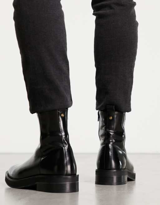 Noak made in Portugal chunky chelsea boots in black leather | ASOS