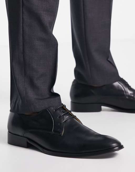Noak made in Portugal derby shoes in black leather ASOS