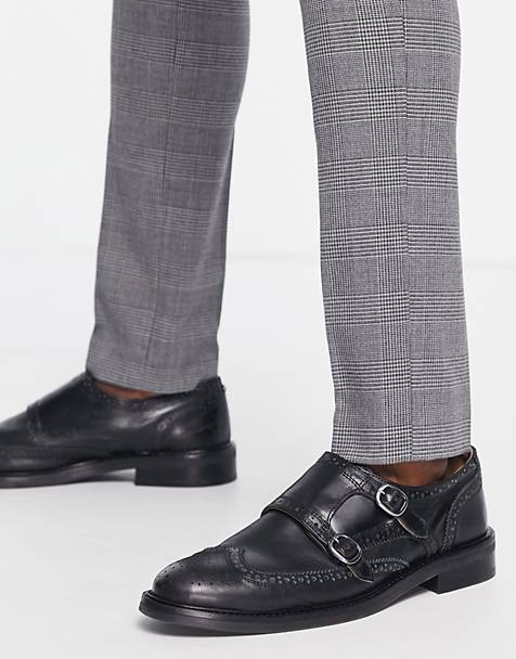 Monk shoe in scotchgrain leather ASOS Herren Schuhe Elegante Schuhe 