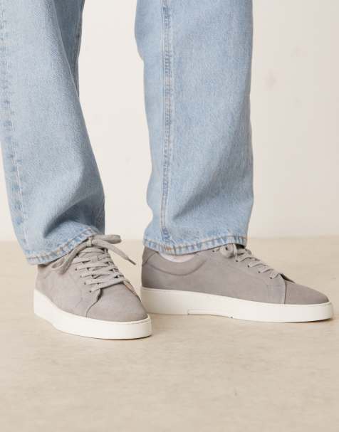 NOAK Made In Portugal lace up sneakers in grey suede - view 1