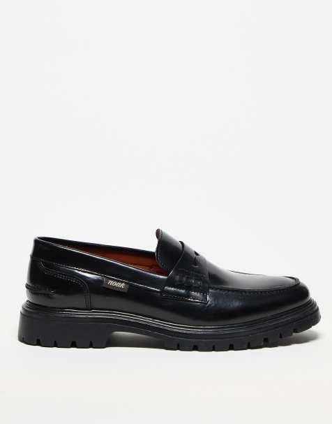 Noak – Made in Portugal – Loafer aus schwarzem Leder mit Trensendetail - view 1