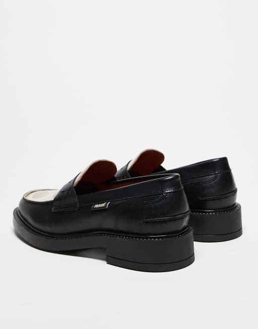 Noak made in Portugal loafers in black leather with geometric design, 4 of 4
