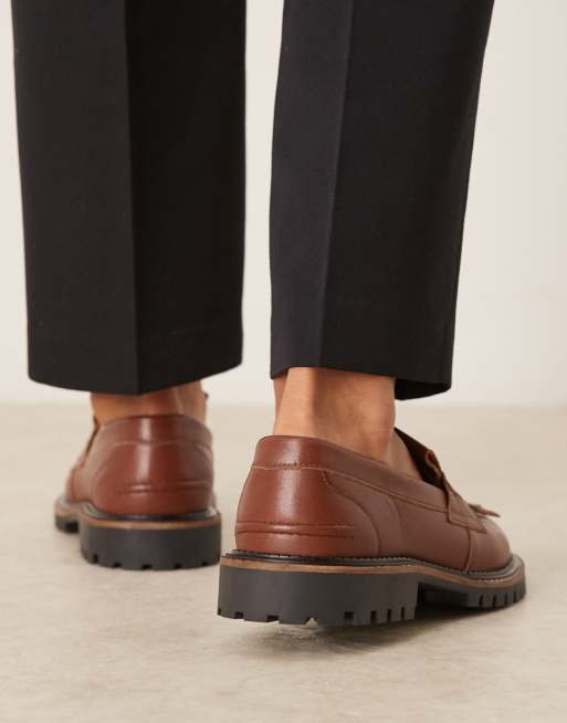 NOAK Made In Portugal loafers in tan leather with fringe and snaffle , 3 of 4