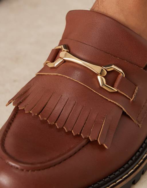 NOAK Made In Portugal loafers in tan leather with fringe and snaffle , 4 of 4
