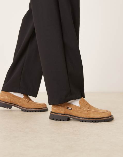 Noak made in Portugal loafers in tan suede with cleated sole - view 1
