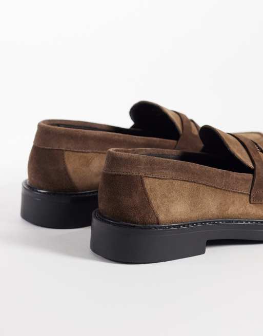 NOAK - Made In Portugal - Mocassini college in camoscio talpa con moneta, 4 di 4