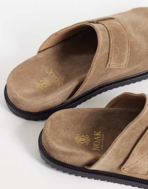 Noak made in Portugal mule sandal in stone suede, 3 of 4