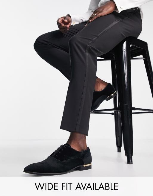 Noak made in Portugal oxford lace-up shoes in black velvet