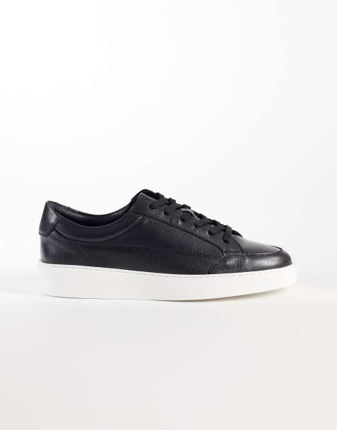 NOAK made In Portugal paneled lace up sneakers in black leather - view 1
