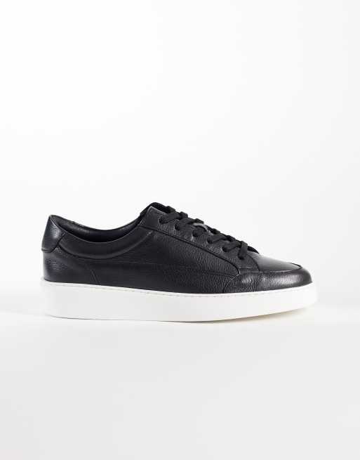 NOAK made In Portugal paneled lace up sneakers in black leather | ASOS