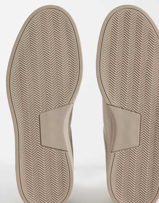 NOAK Made In Portugal panelled lace up trainers in stone suede, 5 of 5