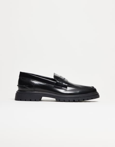 Noak made in Portugal penny loafers in black leather - view 1