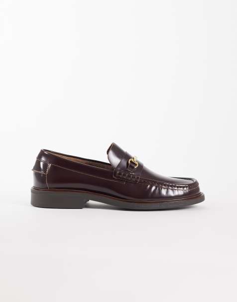 NOAK made in Portugal penny loafers in brown leather with gold snaffle - view 1