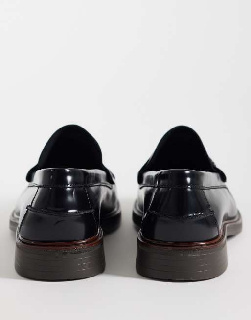 NOAK made in Portugal penny loafers with branded metal hardware in black leather, 3 of 4