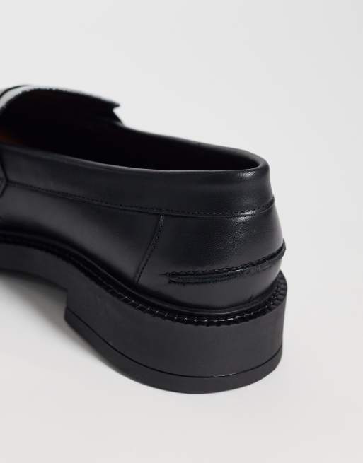NOAK made In Portugal penny loafers with cherub graphic in black leather, 4 of 4