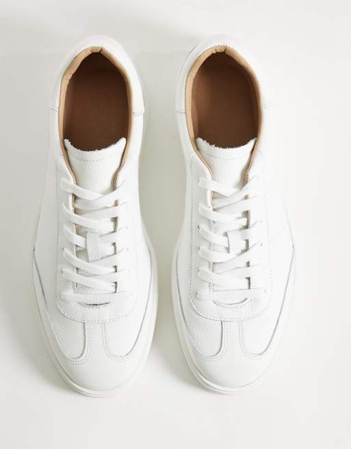 NOAK Made In Portugal retro lace up sneakers in white leather, 2 of 5