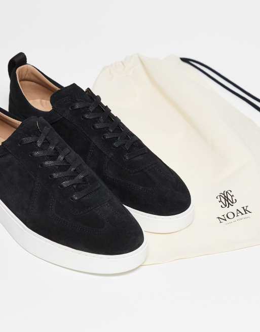Noak – Made in Portugal – Schwarze Sneaker aus Wildleder und Leder mit weißer Sohle, 3 von 5