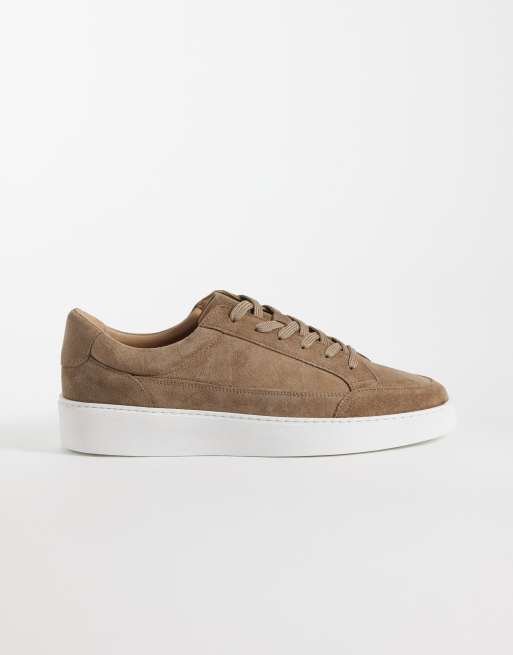 NOAK - Made In Portugal - Sneakers stringate con pannelli in camoscio color tortora