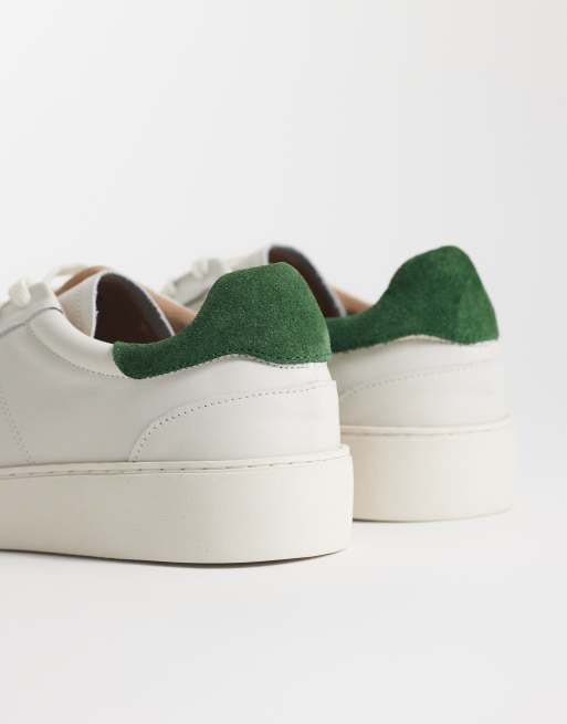 NOAK - Made In Portugal - Sneakers stringate rétro bianche in misto pelle e camoscio, 2 di 5
