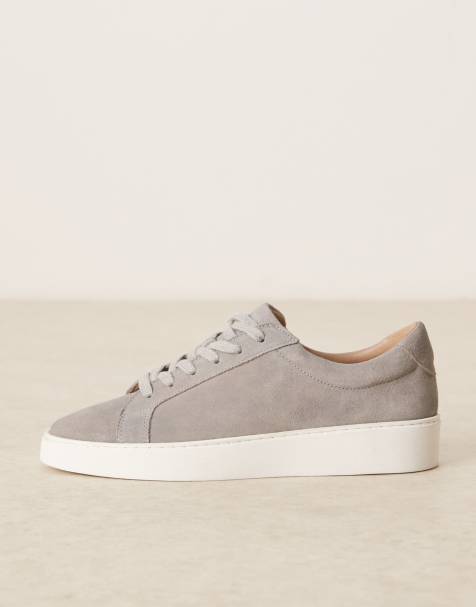 NOAK - Made in Portugal - Suède sneakers met veters in grijs - view 1