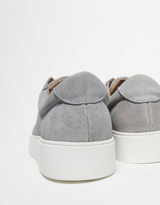 NOAK - Made in Portugal - Suède sneakers met veters in grijs , 2 van 4