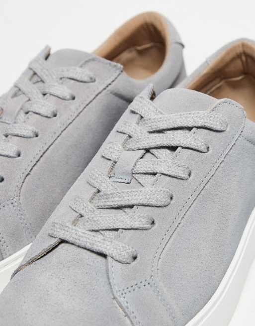 NOAK - Made in Portugal - Suède sneakers met veters in grijs , 3 van 4