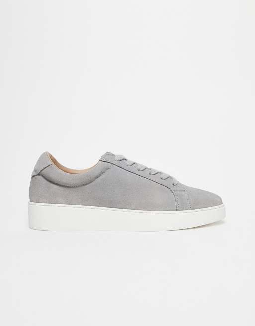 NOAK - Made in Portugal - Suède sneakers met veters in grijs , 4 van 4