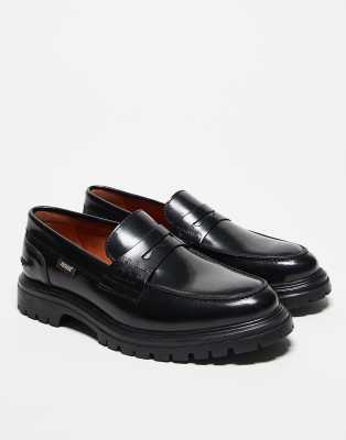 Noak made in Portugal tassel loafers in black leather