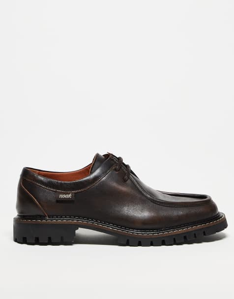 Noak - Made in Portugal - Veterschoenen van leer in bruin - view 1
