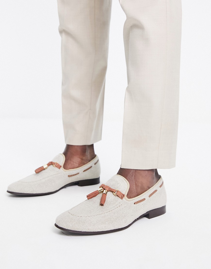 Noak made in Portugal woven loafers in stone-Neutral