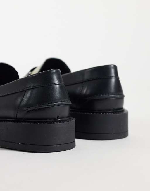 NOAK mocassin en cuir fabriqué au Portugal avec imprimé graphique sur l’empeigne, 4 de 4