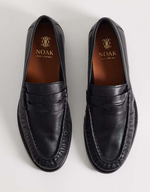 NOAK - Mocassins en cuir fabriqués au Portugal avec bout froncé - Noir, 2 de 4