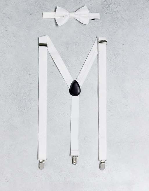 Noeud Papllon De Noël Vntage Et Bretelles Rouges Tenue De Noël Pour