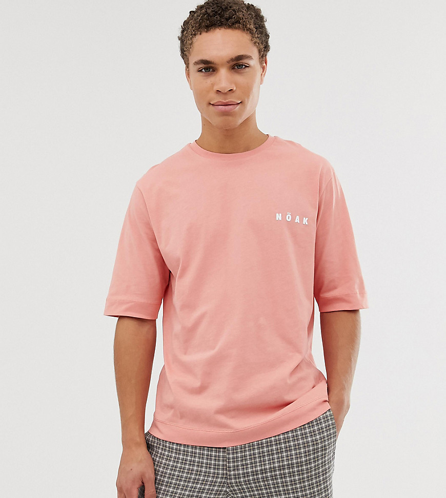 Noak - Oversized T-shirt met logo-Roze