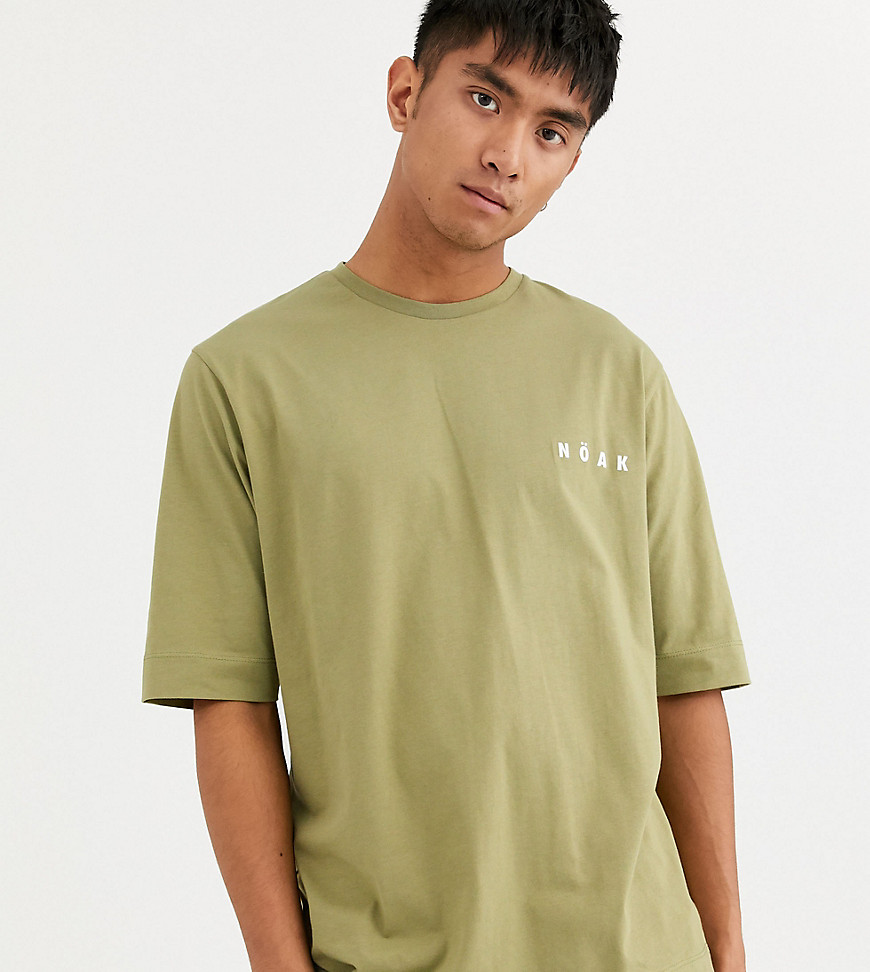 Noak - Oversized T-shirt met logo-Bruin