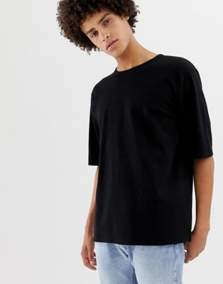 Noak - Oversized T-shirt van jersey met textuur-Zwart