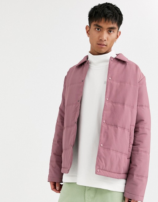 Noak padded coach jacket in pink