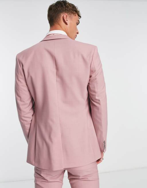 Noak – Pastellrosa, skinny kavaj i premium ylleblandat material, 2 av 4