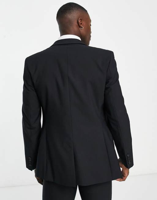 Noak - Premium - Skinny colbert met hoog wolgehalte in zwart, 2 van 4