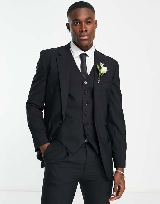 Noak - Premium - Skinny colbert met hoog wolgehalte in zwart, 4 van 4