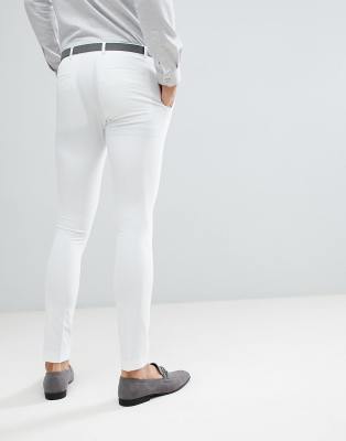 skinny cream trousers